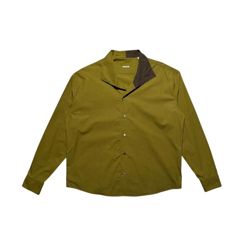 Geometric double layered collar shirt